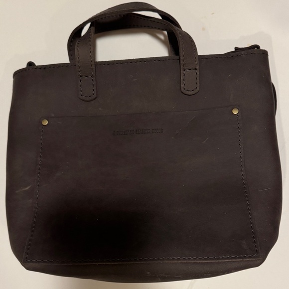 NEW Portland Leather Goods Mini Crossbody Zip Top in Color Possibly Groupie Grey - Picture 2 of 12